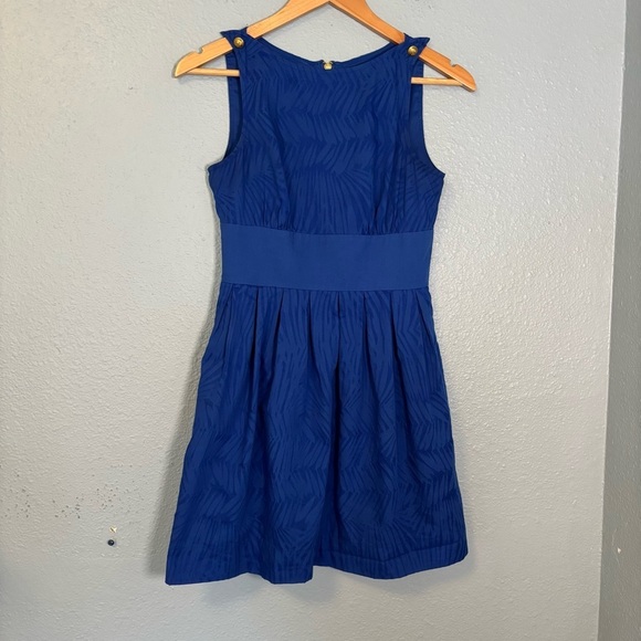 Armani Exchange Cobalt Blue Sleeveless Mini A Line Dress Sz 2‎ Party Cocktail - Picture 3 of 11